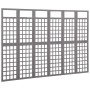 Biombo/Enrejado de 6 paneles madera de abeto gris 242,5x180 cm de vidaXL, Divisores de ambientes - Ref: Foro24-316489, Precio...