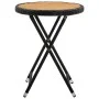 Mesa de centro ratán sintético y madera maciza de acacia 60 cm de vidaXL, Mesas de jardín - Ref: Foro24-316509, Precio: 42,92...