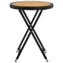 Mesa de centro ratán sintético y madera maciza de acacia 60 cm de vidaXL, Mesas de jardín - Ref: Foro24-316509, Precio: 42,85...