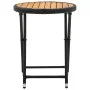 Mesa de centro ratán sintético y madera maciza de acacia 60 cm de vidaXL, Mesas de jardín - Ref: Foro24-316509, Precio: 42,92...