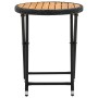 Mesa de centro ratán sintético y madera maciza de acacia 60 cm de vidaXL, Mesas de jardín - Ref: Foro24-316509, Precio: 42,85...