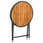 Mesa de centro ratán sintético y madera maciza de acacia 60 cm de vidaXL, Mesas de jardín - Ref: Foro24-316509, Precio: 42,92...