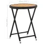 Mesa de centro ratán sintético y madera maciza de acacia 60 cm de vidaXL, Mesas de jardín - Ref: Foro24-316509, Precio: 42,92...