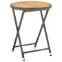 Mesa de centro ratán sintético y madera maciza de acacia 60 cm de vidaXL, Mesas de jardín - Ref: Foro24-316510, Precio: 59,50...
