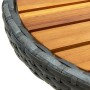 Mesa de centro ratán sintético y madera maciza de acacia 60 cm de vidaXL, Mesas de jardín - Ref: Foro24-316510, Precio: 59,50...