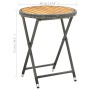 Mesa de centro ratán sintético y madera maciza de acacia 60 cm de vidaXL, Mesas de jardín - Ref: Foro24-316510, Precio: 59,50...