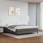 Cama box spring con colchón cuero sintético gris 160x200 cm de vidaXL, Camas y somieres - Ref: Foro24-3144271, Precio: 452,06...