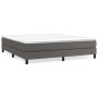Cama box spring con colchón cuero sintético gris 160x200 cm de vidaXL, Camas y somieres - Ref: Foro24-3144271, Precio: 452,06...
