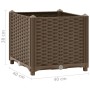 Arriate 40x40x38 cm polipropileno de vidaXL, Maceteros y jardineras - Ref: Foro24-316515, Precio: 32,98 €, Descuento: %