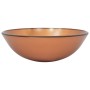 Lavabo grifo tapón pulsador cristal templado marrón de vidaXL, Lavabos - Ref: Foro24-3098455, Precio: 93,88 €, Descuento: %