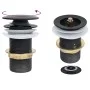 Lavabo grifo tapón pulsador cristal templado marrón de vidaXL, Lavabos - Ref: Foro24-3098455, Precio: 90,90 €, Descuento: %