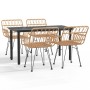 Juego de comedor de jardín 5 piezas ratán sintético en Conjuntos de jardín | Comprar online en Foru.es