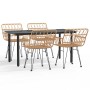 Juego de comedor de jardín 5 piezas ratán sintético en Conjuntos de jardín | Comprar online en Foru.es