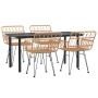 Juego de comedor de jardín 5 piezas ratán sintético en Conjuntos de jardín | Comprar online en Foru.es