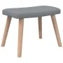 Relax armchair with light gray fabric footstool by vidaXL, Armchairs - Ref: Foro24-327930, Price: 150,34 €, Discount: %