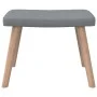 Relax armchair with light gray fabric footstool by vidaXL, Armchairs - Ref: Foro24-327930, Price: 150,34 €, Discount: %