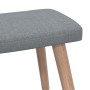 Sillón de relax con taburete tela gris claro de vidaXL, Sillones - Ref: Foro24-327930, Precio: 153,14 €, Descuento: %