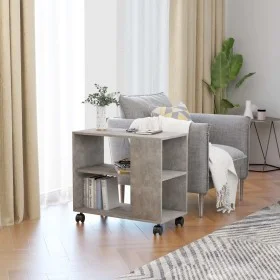 Mesa auxiliar de madera contrachapada gris hormigón 70x35x55 cm de vidaXL, Mesas auxiliares - Ref: Foro24-802124, Precio: 45,...