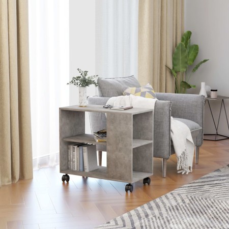 Mesa auxiliar de madera contrachapada gris hormigón 70x35x55 cm de vidaXL, Mesas auxiliares - Ref: Foro24-802124, Precio: 46,...