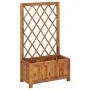 Arriate de jardín con enrejado madera de acacia de vidaXL, Maceteros y jardineras - Ref: Foro24-316541, Precio: 69,08 €, Desc...