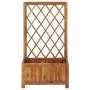 Arriate de jardín con enrejado madera de acacia de vidaXL, Maceteros y jardineras - Ref: Foro24-316541, Precio: 69,08 €, Desc...