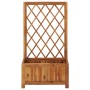 Arriate de jardín con enrejado madera de acacia de vidaXL, Maceteros y jardineras - Ref: Foro24-316541, Precio: 73,46 €, Desc...