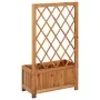 Arriate de jardín con enrejado madera de acacia de vidaXL, Maceteros y jardineras - Ref: Foro24-316541, Precio: 69,08 €, Desc...