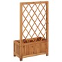 Arriate de jardín con enrejado madera de acacia de vidaXL, Maceteros y jardineras - Ref: Foro24-316541, Precio: 73,46 €, Desc...