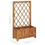 Arriate de jardín con enrejado madera de acacia de vidaXL, Maceteros y jardineras - Ref: Foro24-316541, Precio: 69,08 €, Desc...
