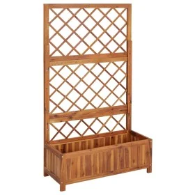 Arriate con enrejado madera maciza de acacia 85x38x150 cm de vidaXL, Maceteros y jardineras - Ref: Foro24-316542, Precio: 135...