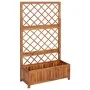 Arriate con enrejado madera maciza de acacia 85x38x150 cm de vidaXL, Maceteros y jardineras - Ref: Foro24-316542, Precio: 135...