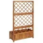 Arriate con enrejado madera maciza de acacia 85x38x150 cm de vidaXL, Maceteros y jardineras - Ref: Foro24-316542, Precio: 135...