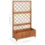 Arriate con enrejado madera maciza de acacia 85x38x150 cm de vidaXL, Maceteros y jardineras - Ref: Foro24-316542, Precio: 135...
