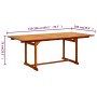 Mesa de comedor jardín madera maciza acacia (150-200)x100x75cm de vidaXL, Mesas de jardín - Ref: Foro24-316564, Precio: 332,9...