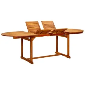Mesa de comedor jardín madera maciza acacia (160-240)x100x75 cm de vidaXL, Mesas de jardín - Ref: Foro24-316565, Precio: 348,...