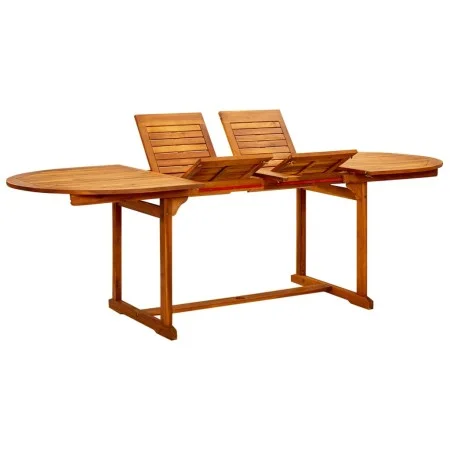 Mesa de comedor jardín madera maciza acacia (160-240)x100x75 cm de vidaXL, Mesas de jardín - Ref: Foro24-316565, Precio: 348,...