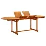 Mesa de comedor jardín madera maciza acacia (160-240)x100x75 cm de vidaXL, Mesas de jardín - Ref: Foro24-316565, Precio: 348,...