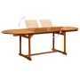 Mesa de comedor jardín madera maciza acacia (160-240)x100x75 cm de vidaXL, Mesas de jardín - Ref: Foro24-316565, Precio: 348,...
