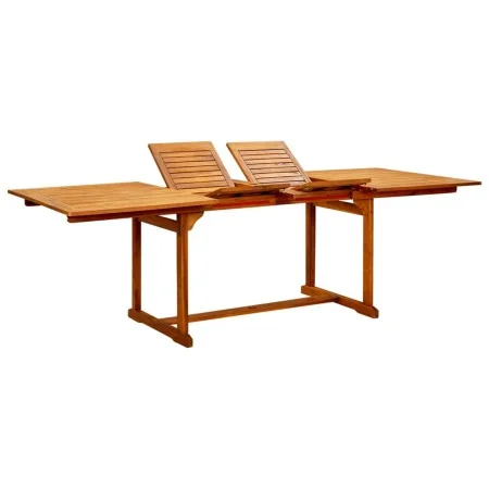 Garten-Esstisch aus massivem Akazienholz (160-240) x 100 x 75 cm von vidaXL, Gartentische - Ref: Foro24-316566, Preis: 358,03...