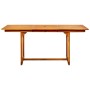 Mesa de comedor jardín madera maciza acacia (120-170)x80x75 cm de vidaXL, Mesas de jardín - Ref: Foro24-316568, Precio: 214,2...