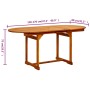 Mesa de comedor jardín madera maciza acacia (120-170)x80x75 cm de vidaXL, Mesas de jardín - Ref: Foro24-316568, Precio: 214,2...