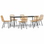 Juego de comedor de jardín 7 piezas ratán sintético en Conjuntos de jardín | Comprar online en Foru.es