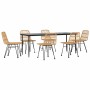 Juego de comedor de jardín 7 piezas ratán sintético en Conjuntos de jardín | Comprar online en Foru.es