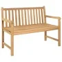Banco de jardín de madera maciza de teca 114 cm de vidaXL, Bancos de jardín - Ref: Foro24-316622, Precio: 178,26 €, Descuento: %
