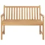 Banco de jardín de madera maciza de teca 114 cm de vidaXL, Bancos de jardín - Ref: Foro24-316622, Precio: 178,26 €, Descuento: %