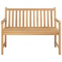 Banco de jardín de madera maciza de teca 114 cm de vidaXL, Bancos de jardín - Ref: Foro24-316622, Precio: 179,88 €, Descuento: %