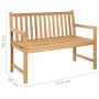 Banco de jardín de madera maciza de teca 114 cm de vidaXL, Bancos de jardín - Ref: Foro24-316622, Precio: 179,88 €, Descuento: %