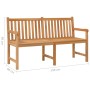 Banco de jardín de madera maciza de teca 150 cm de vidaXL, Bancos de jardín - Ref: Foro24-316623, Precio: 244,78 €, Descuento: %