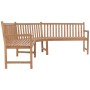 Banco de esquina de jardín madera maciza teca 185x185x90 cm de vidaXL, Bancos de jardín - Ref: Foro24-316625, Precio: 554,92 ...