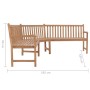 Banco de esquina de jardín madera maciza teca 185x185x90 cm de vidaXL, Bancos de jardín - Ref: Foro24-316625, Precio: 554,92 ...